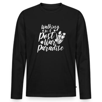 Tulips Tulips - Men's Premium Organic Long Sleeve Shirt - black - Front - Nico (187cm)