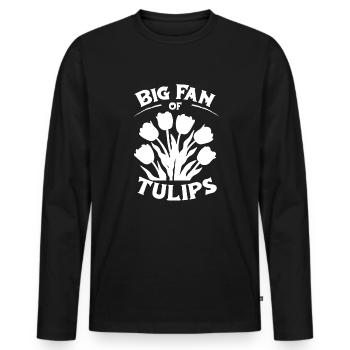 Tulips Tulips - Men's Premium Organic Long Sleeve Shirt - black - Front - Nico (187cm)