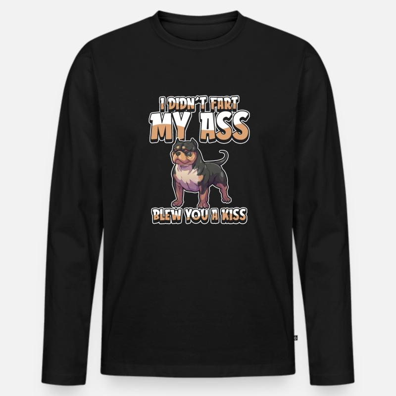 American Bully - Männer Premium Bio Langarmshirt - Schwarz