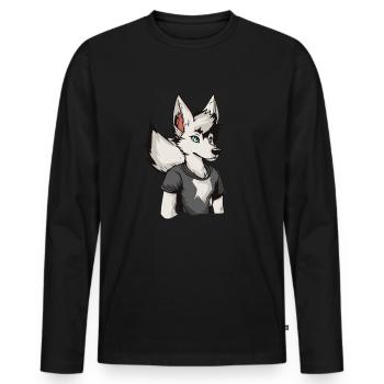 Furry Fandom Fursuits - Men's Premium Organic Long Sleeve Shirt - black - Front - Nico (187cm)