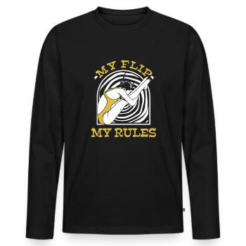 Turmspringen Turmspringer Kippen - Männer Premium Bio Langarmshirt - Schwarz - Vorne - Nico (187cm)