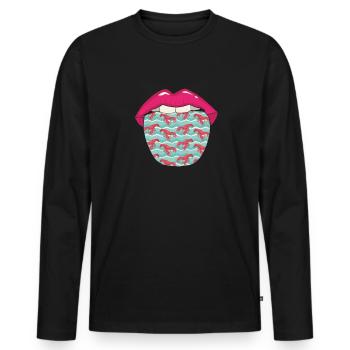 Lobster Lobster Tongue - Men's Premium Organic Long Sleeve Shirt - black - Front - Nico (187cm)