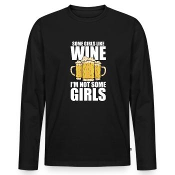 Bière artisanale Bière artisanale Sarcastique - T-shirt manches longues Premium bio Homme - noir - Devant - Nico (187cm)