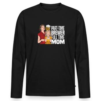 Craft Beer Beer Craft Beer Nut - Men's Premium Organic Long Sleeve Shirt - black - Front - Nico (187cm)