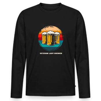 Craft Beer Bier Craftbier - Men's Premium Organic Long Sleeve Shirt - black - Front - Nico (187cm)