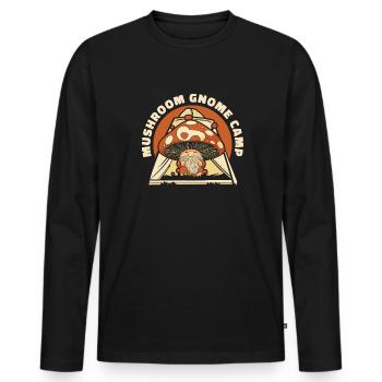 Mushroom pickers Mushrooms Mushroom dwarf - Men's Premium Organic Long Sleeve Shirt - black - Front - Nico (187cm)