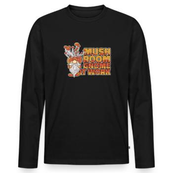 Mushroom pickers Mushrooms Mushroom dwarf - Men's Premium Organic Long Sleeve Shirt - black - Front - Nico (187cm)