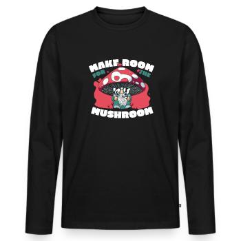 Mushroom pickers Mushrooms Mushroom dwarf - Men's Premium Organic Long Sleeve Shirt - black - Front - Nico (187cm)