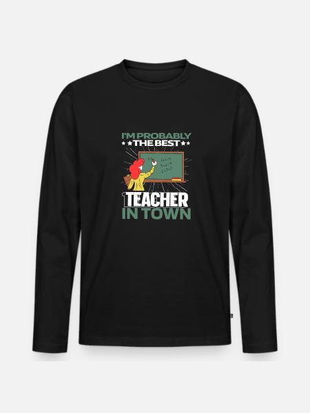 Teacher Pedagogue Best - Men's Premium Organic Long Sleeve Shirt - black