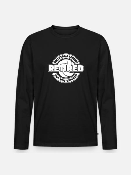 Volleyball Retired volleyball player - Men's Premium Organic Long Sleeve Shirt - black
