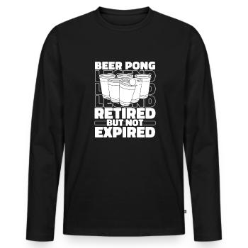 Beerpong Beer Ball Flunky Ball retiré - T-shirt manches longues Premium bio Homme - noir - Devant - Nico (187cm)