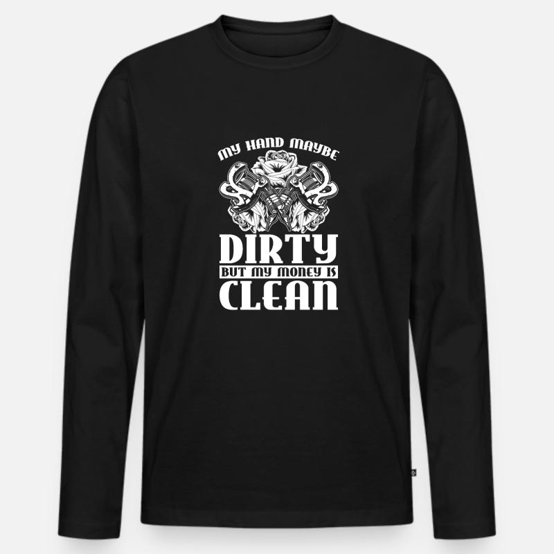 Maler Lackierer Schmutzig - Männer Premium Bio Langarmshirt - Schwarz