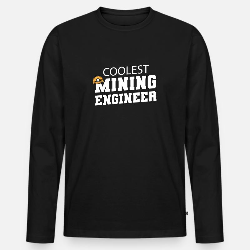 Engineer Mining Engineer - Men's Premium Organic Long Sleeve Shirt - black