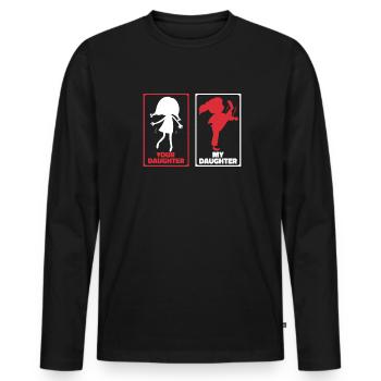 Taekwondo Père Taekwondo - T-shirt manches longues Premium bio Homme - noir - Devant - Nico (187cm)