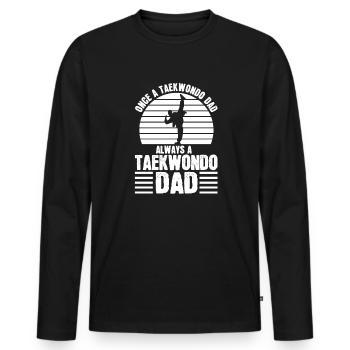 Taekwondo Père Taekwondo - T-shirt manches longues Premium bio Homme - noir - Devant - Nico (187cm)