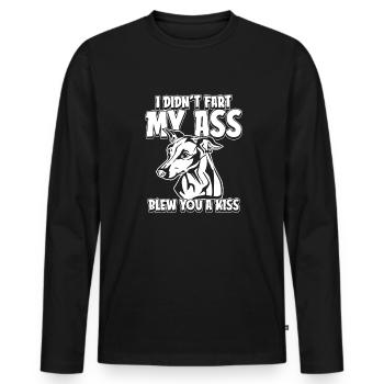 Greyhound Windhund - T-shirt manches longues Premium bio Homme - noir - Devant - Nico (187cm)
