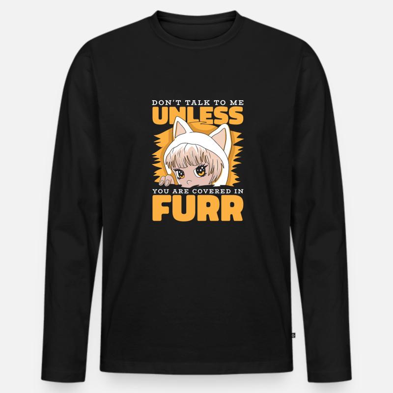 Furry Fandom Fursuits Witzig - Männer Premium Bio Langarmshirt - Schwarz