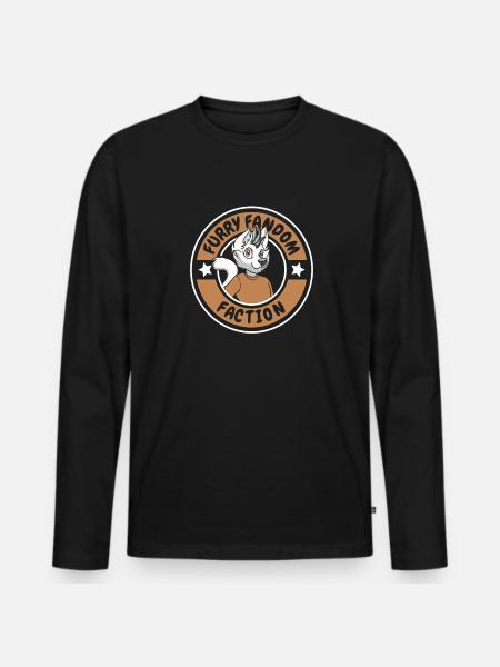 Furry Fandom Fursuits Faction - Men's Premium Organic Long Sleeve Shirt - black