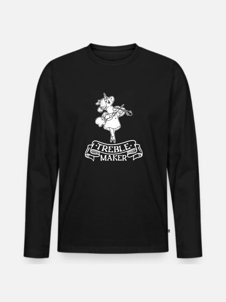 Violin Violin Triple Treble Maker - Men's Premium Organic Long Sleeve Shirt - black