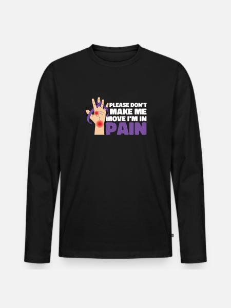 Fibromyalgia rheumatism hands - Men's Premium Organic Long Sleeve Shirt - black