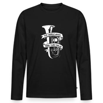 Fanfare Procession Tuba Solo - Men's Premium Organic Long Sleeve Shirt - black - Front - Nico (187cm)