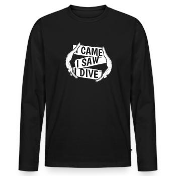 Diving Jumper Funny - Men's Premium Organic Long Sleeve Shirt - black - Front - Nico (187cm)