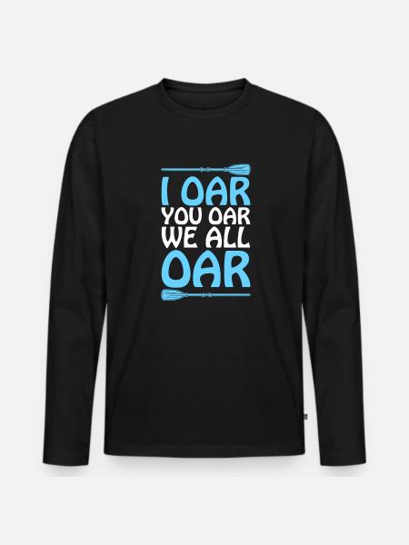 Rafting Fun White Water Rafting - Men's Premium Organic Long Sleeve Shirt - black