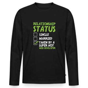Web Developer Web Developer Funny - Men's Premium Organic Long Sleeve Shirt - black - Front - Nico (187cm)