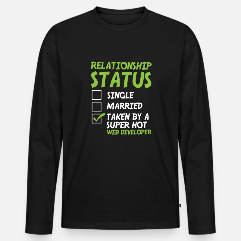 Web Developer Web Developer Funny - Men's Premium Organic Long Sleeve Shirt - black
