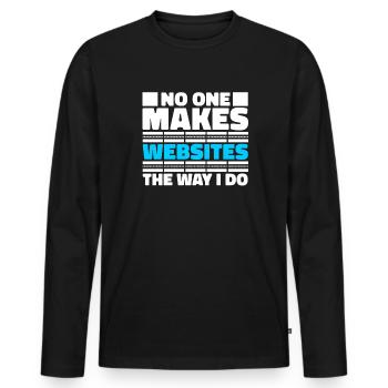 Web Developer Web Developer Funny - Men's Premium Organic Long Sleeve Shirt - black - Front - Nico (187cm)