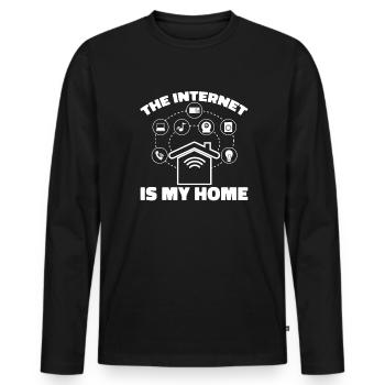 Web Developer Web Developer Internet - Men's Premium Organic Long Sleeve Shirt - black - Front - Nico (187cm)