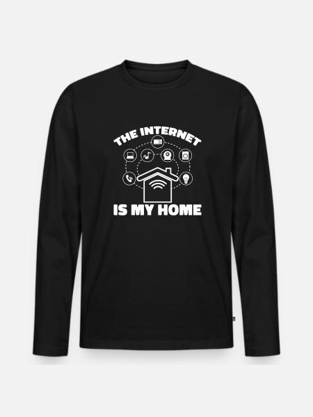 Web Entwickler Webdeveloper Internet - Männer Premium Bio Langarmshirt - Schwarz