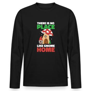 Mushroom pickers Mushrooms Mushroom dwarf - Men's Premium Organic Long Sleeve Shirt - black - Front - Nico (187cm)