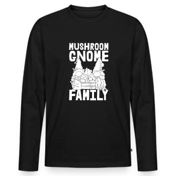 Mushroom pickers Mushrooms Mushroom dwarf - Men's Premium Organic Long Sleeve Shirt - black - Front - Nico (187cm)