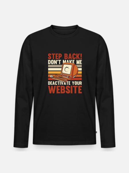 Web Entwickler Webdeveloper Witzig - Männer Premium Bio Langarmshirt - Schwarz