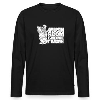 Mushroom pickers Mushrooms Mushroom dwarf - Men's Premium Organic Long Sleeve Shirt - black - Front - Nico (187cm)