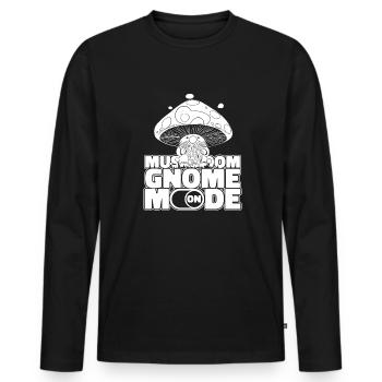 Mushroom pickers Mushrooms Mushroom dwarf - Men's Premium Organic Long Sleeve Shirt - black - Front - Nico (187cm)