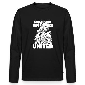 Mushroom pickers Mushrooms Mushroom dwarf - Men's Premium Organic Long Sleeve Shirt - black - Front - Nico (187cm)