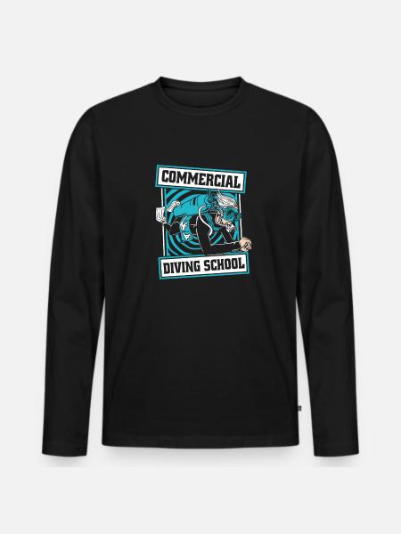 Diving Diver Commercial Diving - Men's Premium Organic Long Sleeve Shirt - black