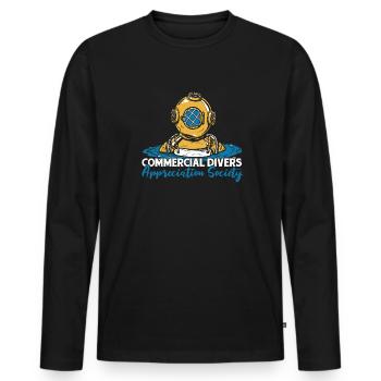 Diving Diver Commercial Diving - Men's Premium Organic Long Sleeve Shirt - black - Front - Nico (187cm)