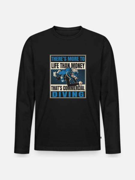 Diving Diver Commercial Diving - Men's Premium Organic Long Sleeve Shirt - black
