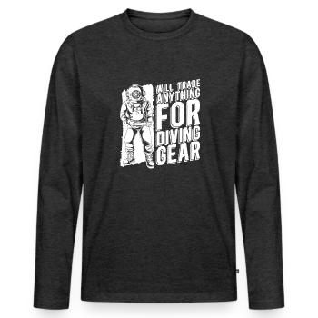 Diving Divers Commercial Diving - Men's Premium Organic Long Sleeve Shirt - heather anthracite - Front - Nico (187cm)