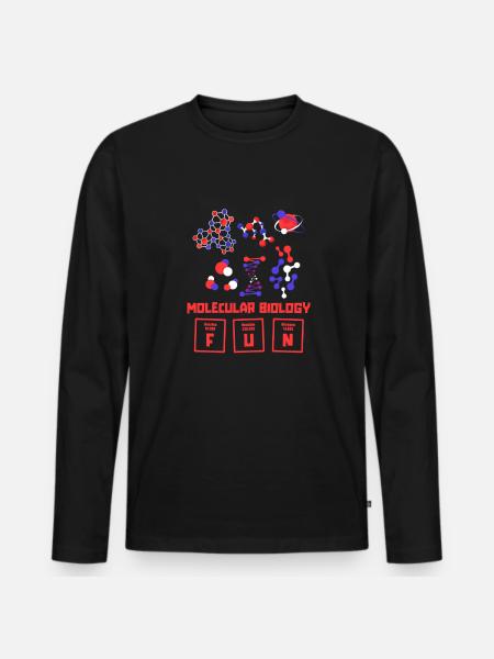 Biology Biologist Molecules Molecular Biologist - Men's Premium Organic Long Sleeve Shirt - black