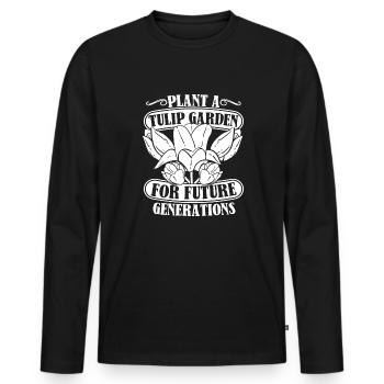 Tulips Tulips - Men's Premium Organic Long Sleeve Shirt - black - Front - Nico (187cm)