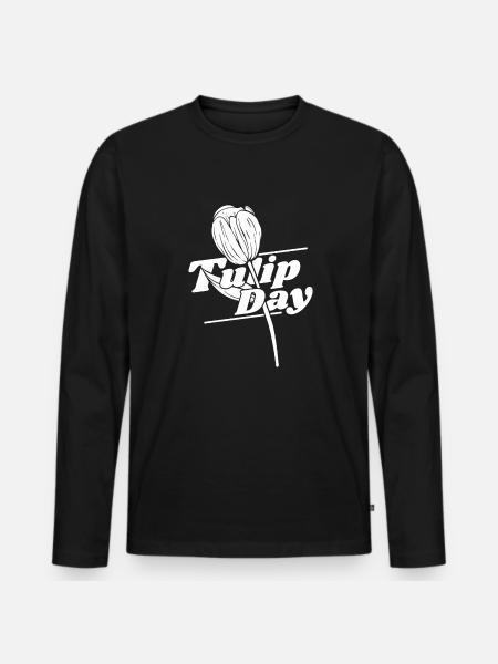 Tulips Tulips - Men's Premium Organic Long Sleeve Shirt - black