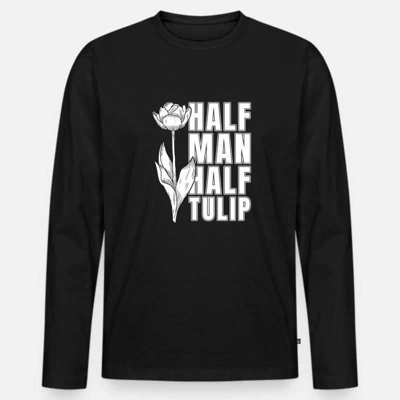 Tulpen Tulpen - Männer Premium Bio Langarmshirt - Schwarz