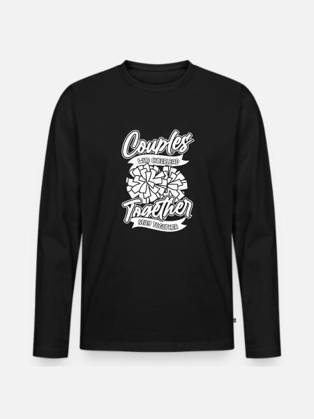 Cheerleader Cheerleading Paar - Männer Premium Bio Langarmshirt - Schwarz