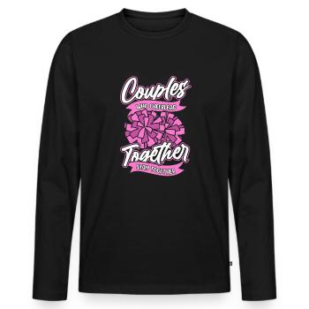 Cheerleader Cheerleading C - Männer Premium Bio Langarmshirt - Schwarz - Vorne - Nico (187cm)