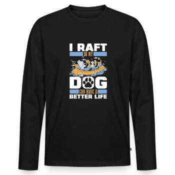 Rafting - Männer Premium Bio Langarmshirt - Schwarz - Vorne - Nico (187cm)