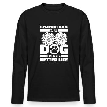Cheerleader Cheerleading - Men's Premium Organic Long Sleeve Shirt - black - Front - Nico (187cm)